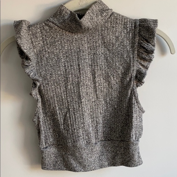 Free People Betsey Crop in Grey - Picture 3 of 6